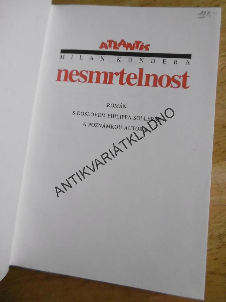 NESMRTELNOST, MILAN KUNDERA,1990