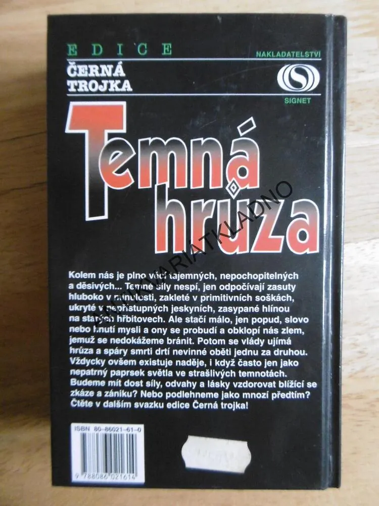 TEMNÁ HRŮZA, EDICE ČERNÁ TROJKA, **an