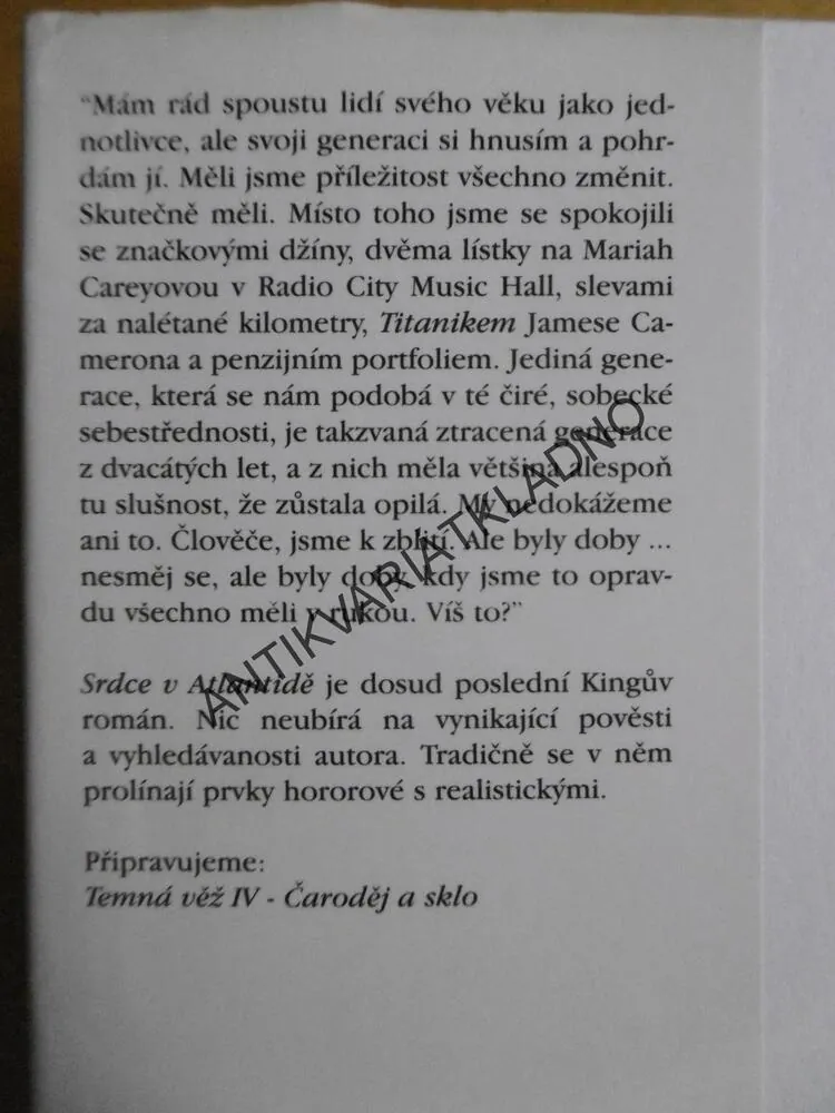 SRDCE V ATLANTIDĚ, STEPHEN KING, 1. VYDÁNÍ, **an