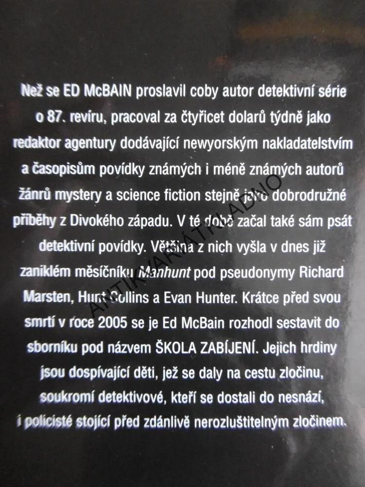ŠKOLA ZABÍJENÍ, ED MCBAIN, **an