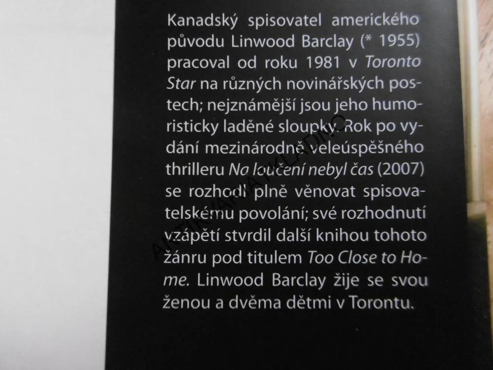 NA LOUČENÍ NEBYL ČAS, LINWOOD BARCLAY, **an