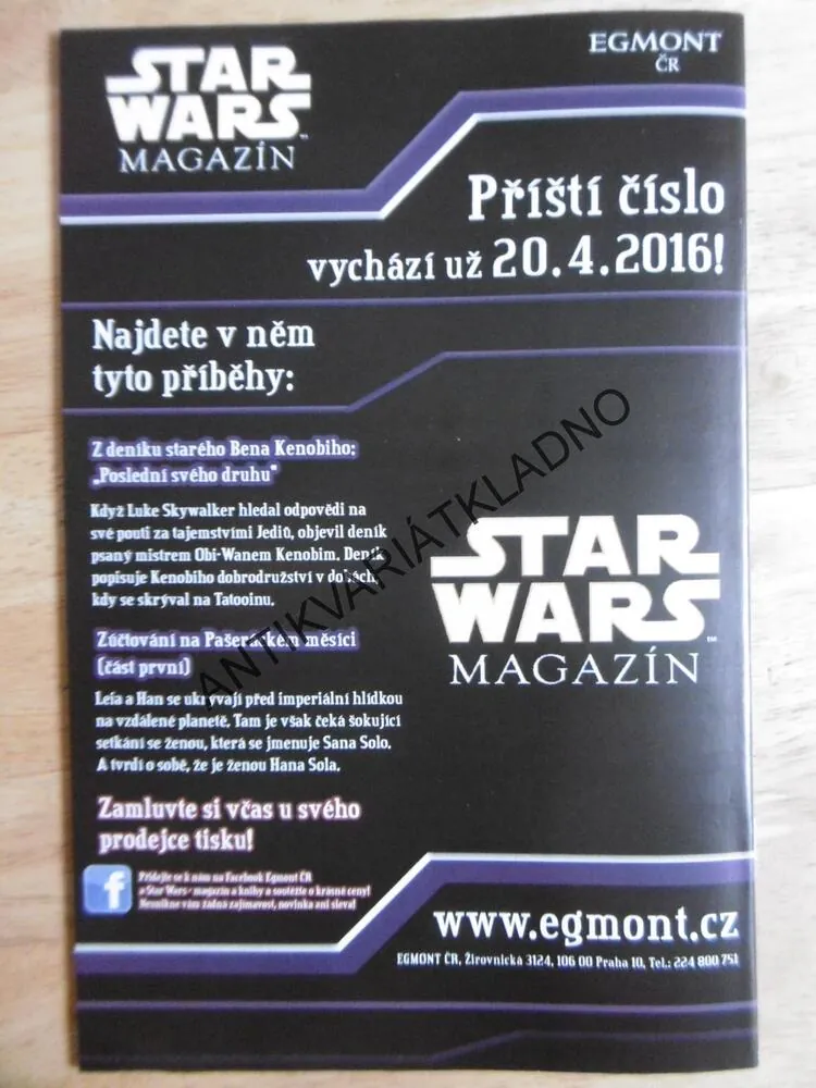 STAR WARS, MAGAZÍN, 1/2016, KOMIKS