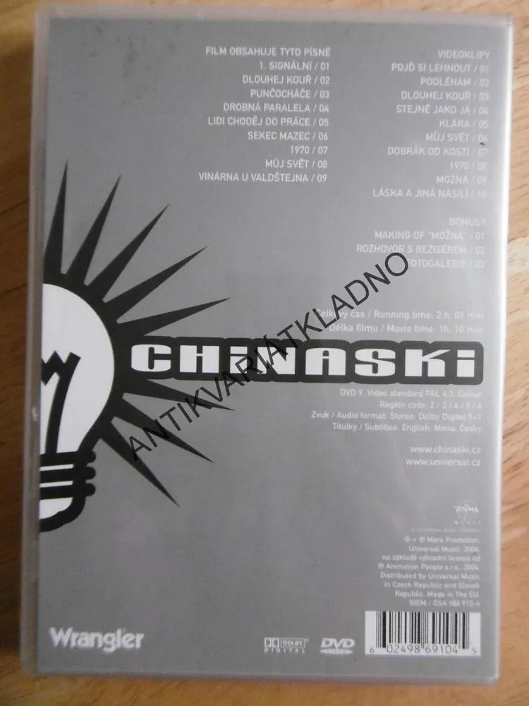 CHINASKI, DOCELA VYDAŘENEJ DEN, MALÁTNY, DVD HUDBA