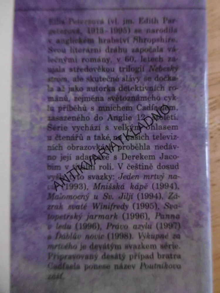 VÝKUPNÉ ZA MRTVÉHO, 9. PŘÍPAD BRATRA CADFAELA, ELLIS PETERSOVÁ, **an