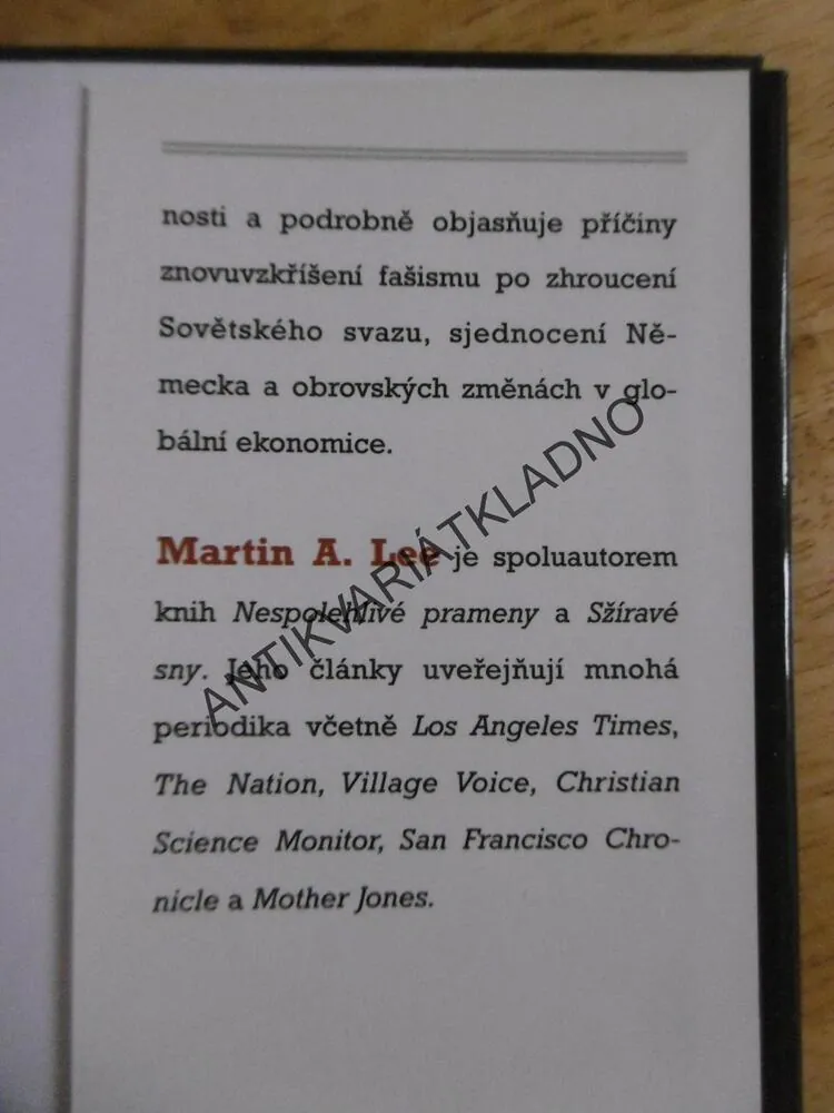 BESTIE SE PROBOUZÍ, VZKŘÍŠENÍ FAŠISMU, MARTIN A. LEE,**an