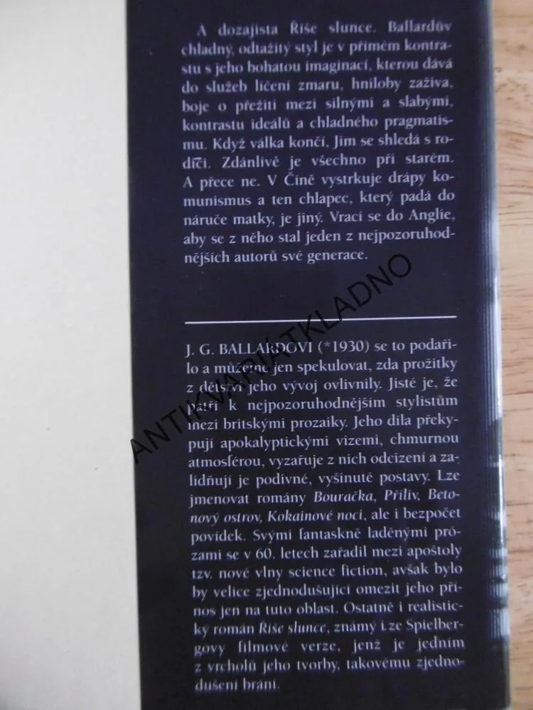 ŘÍŠE SLUNCE, J.G.BALLARD, **an