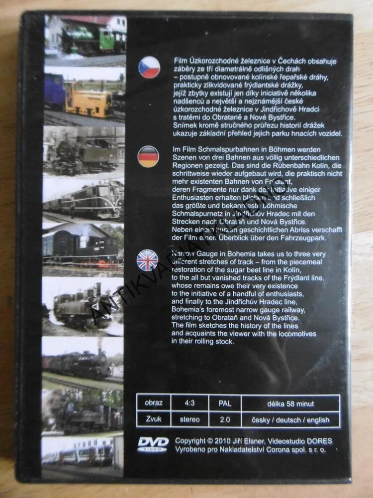 ÚZKOROZCHODNÉ ŽELEZNICE V ČECHÁCH, DVD FILM