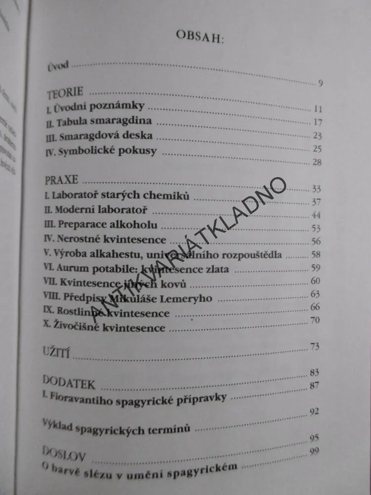 PRAKTICKÁ SPAGYRIE, FRANTIŠEK KABELÁK, **an