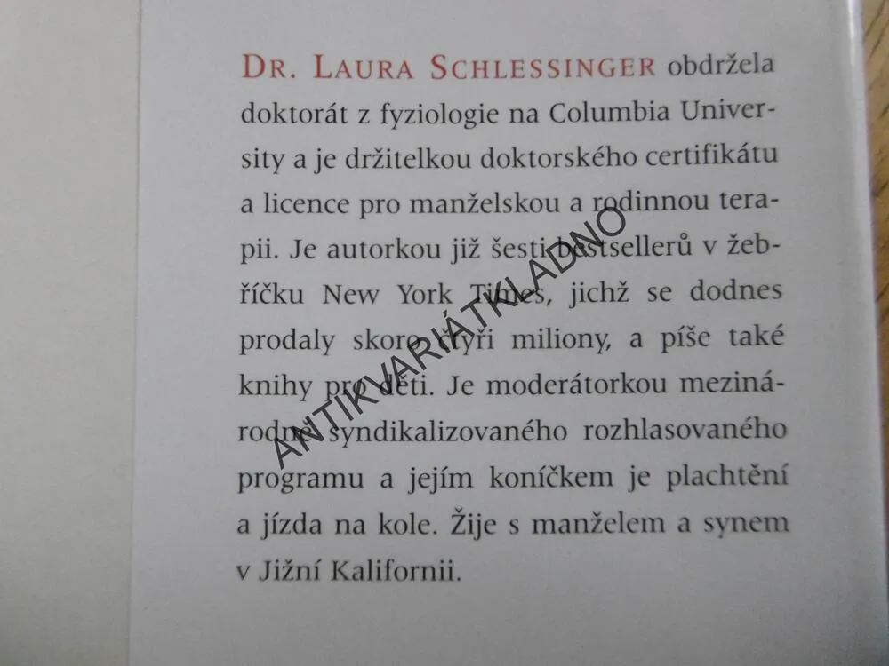 SPRÁVNÁ PÉČE A KRMENÍ MANŽELŮ, DR. LAURA SCHLESSINGER, **an