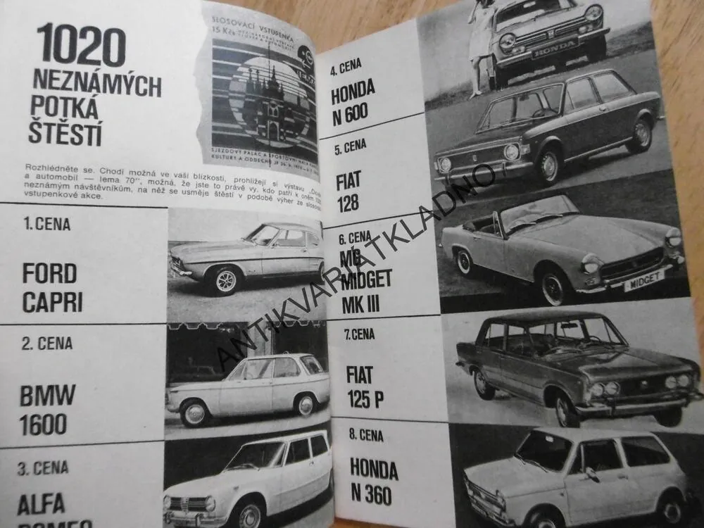 ČLOVĚK A AUTOMOBIL, KATALOG, VÝSTAVA, 7/1970, PRAHA VÝSTAVA IEMA,