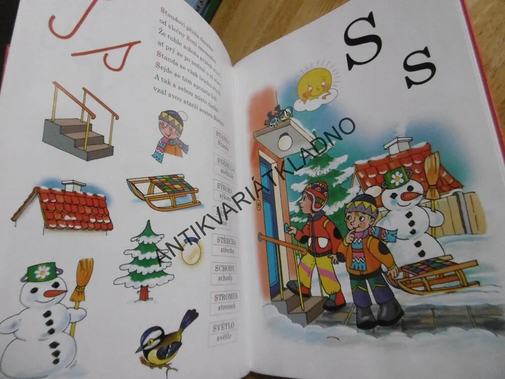 OBRÁZKOVÁ ABECEDA S ŘÍKANKAMI, JAN SUSA, ANTONÍN ŠPLÍCHAL, **an