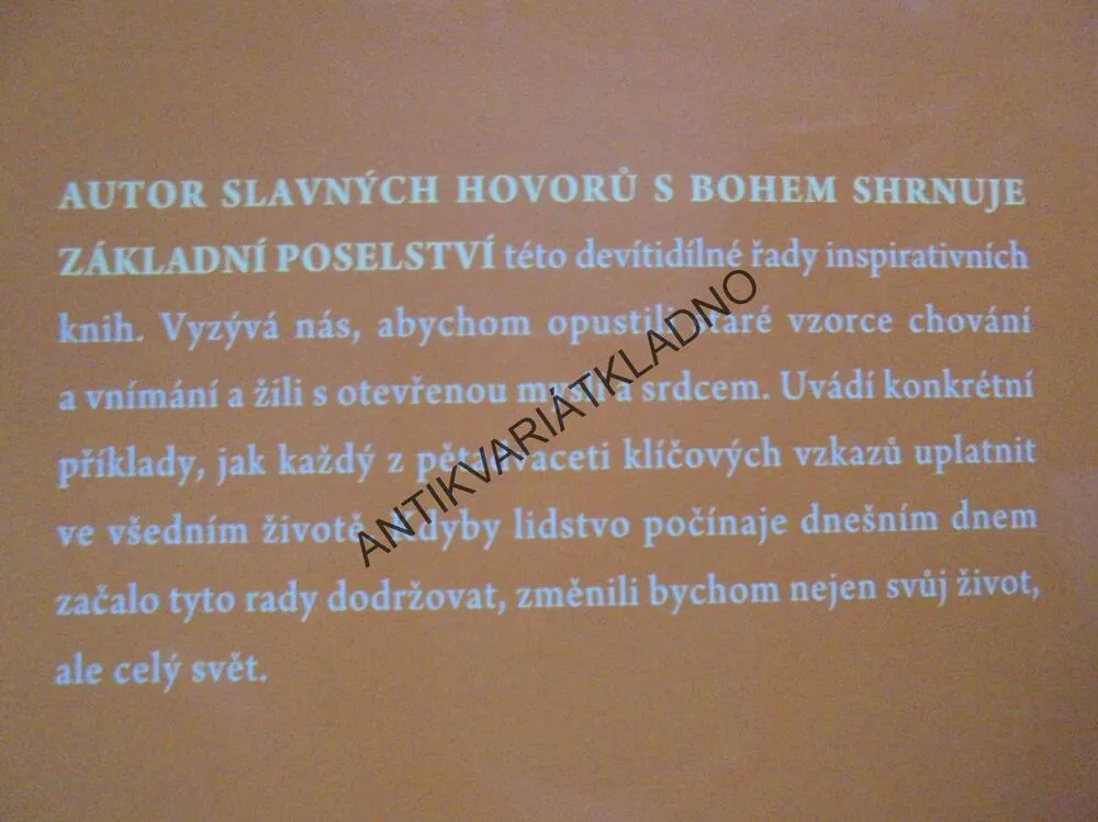 CO ŘEKL BŮH, NEALE DONALD WALSCH, HOVORY S BOHEM