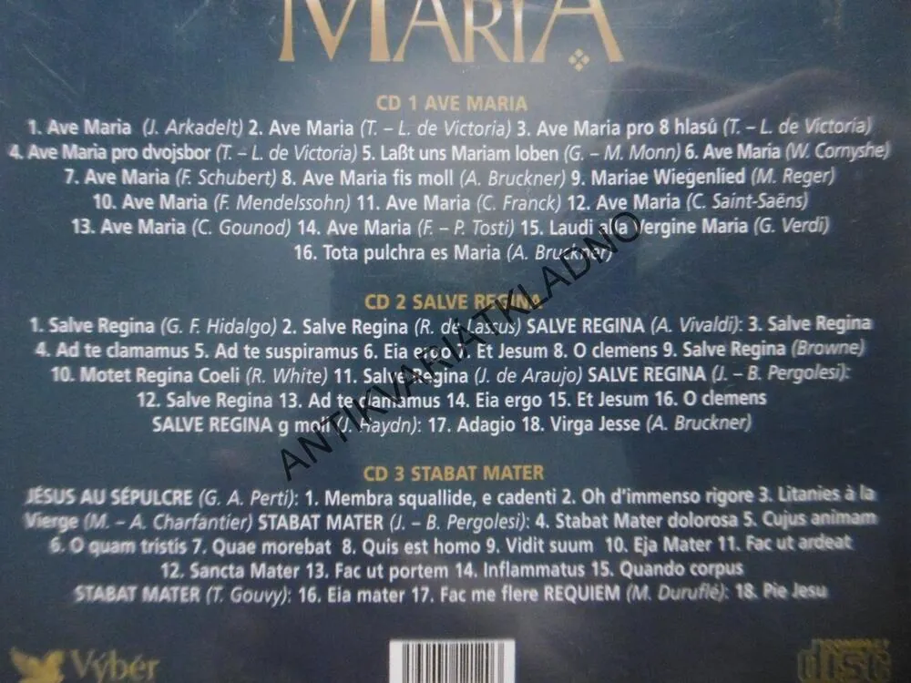 AVE MARIA, 3 X CD HUDBA, PRASKLÝ OBAL