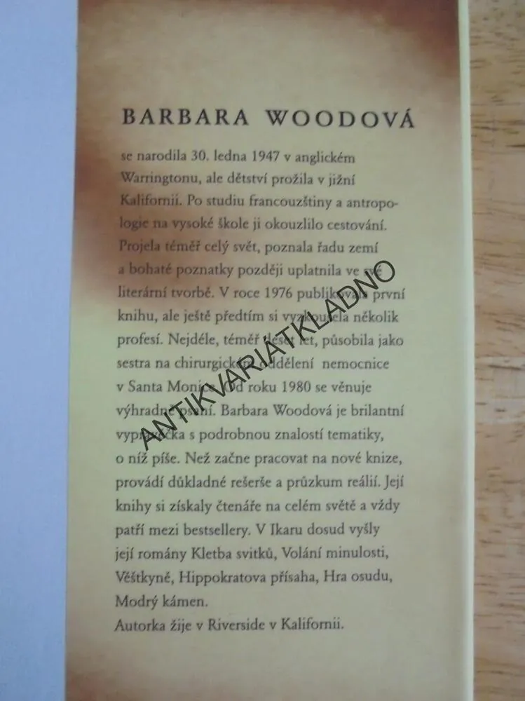 ZLATÁ ZEMĚ, BARBARA WOODOVÁ, WOOD, **an