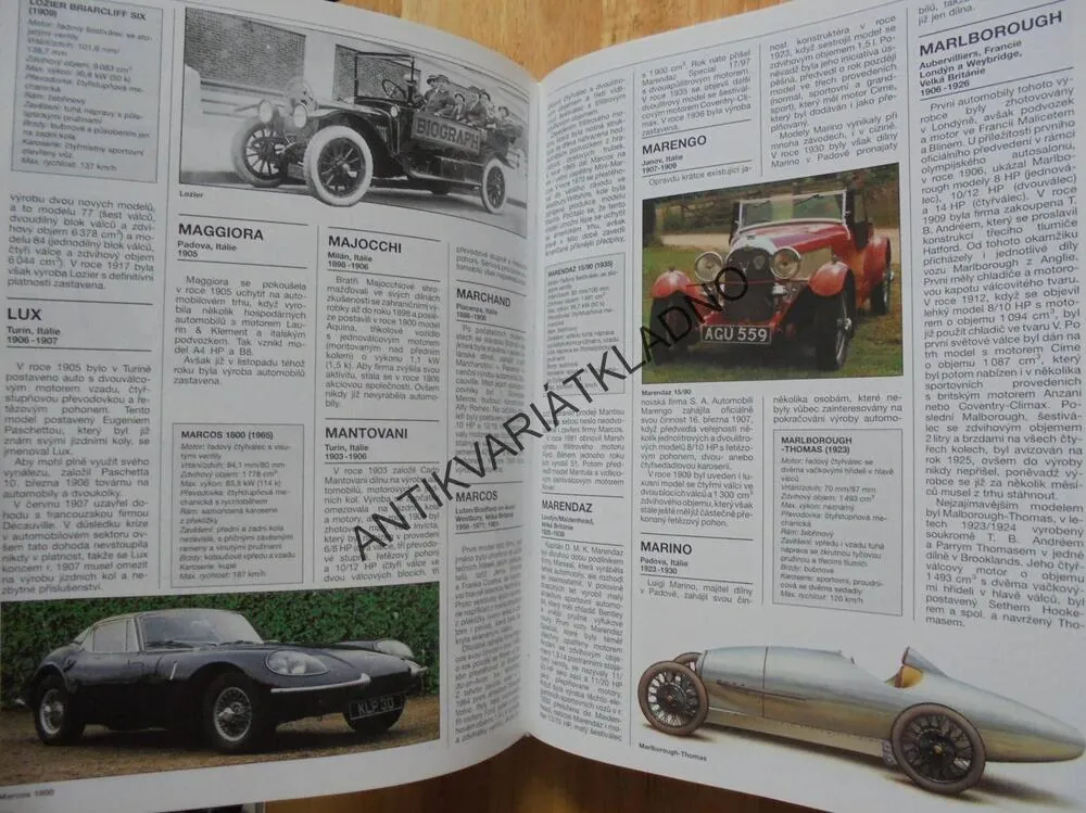 ENCYKLOPEDIE AUTOMOBILŮ, ZNAČKY,MODELY,TECH. ÚDAJE, **an