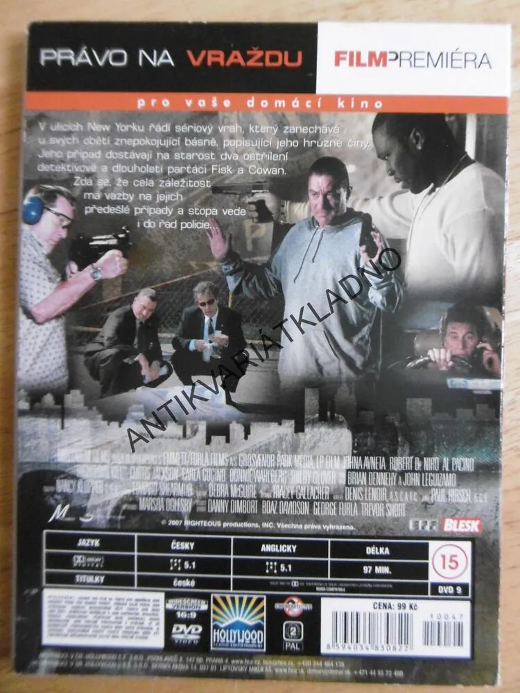 PRÁVO NA VRAŽDU, DVD FILM 