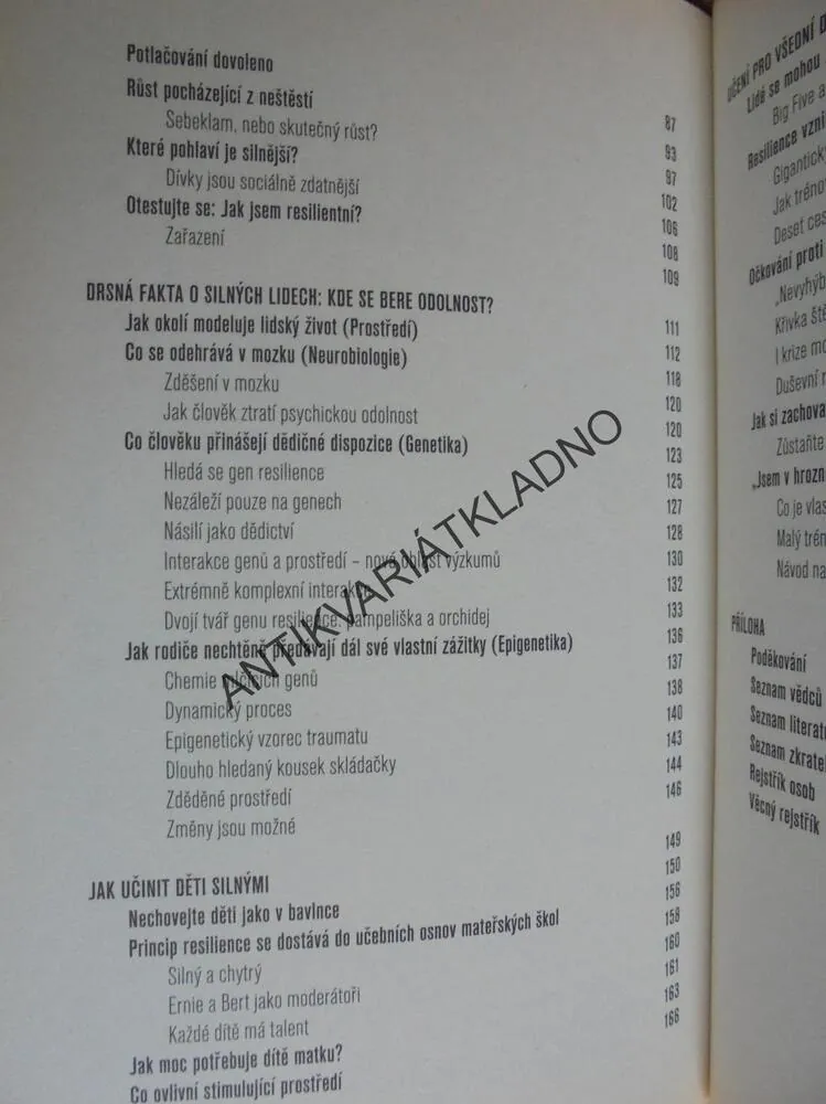 ODOLNOST NEPŘÍZEŇ OSUDU LZE PŘEKONAT,BERNDTOVÁ