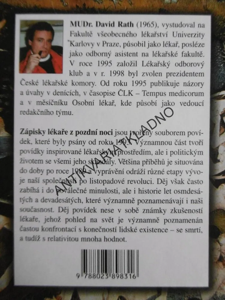 ZÁPISKY LÉKAŘE Z POZDNÍ NOCI, DAVID RATH, **an