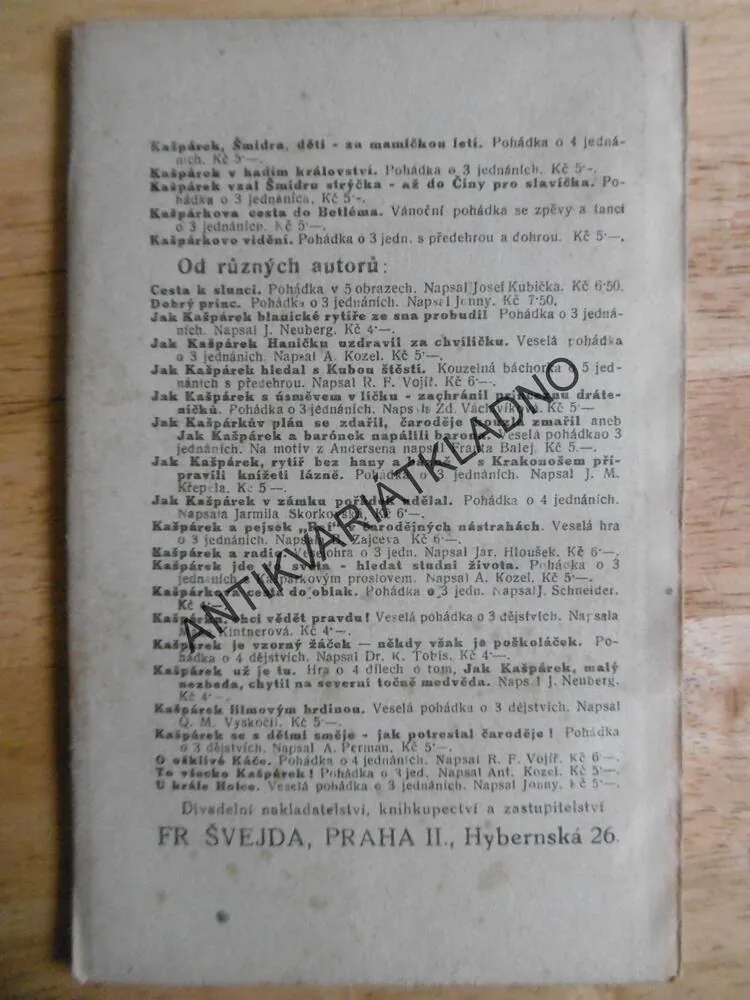 KAŠPÁREK MALIČKÝ PŘEMOH´KOUZLO SUDIČKY, JOE BERNADSKI,