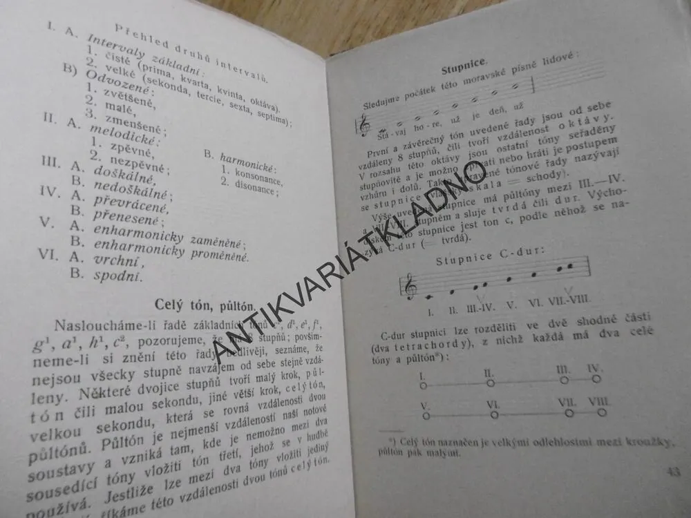 ZÁKLADNÍ POJMY HUDEBNÍ, 1-2, ADOLF CMÍRAL, 1921-2, 2 KUSY( NA FOTO JE JEN 1KUS )