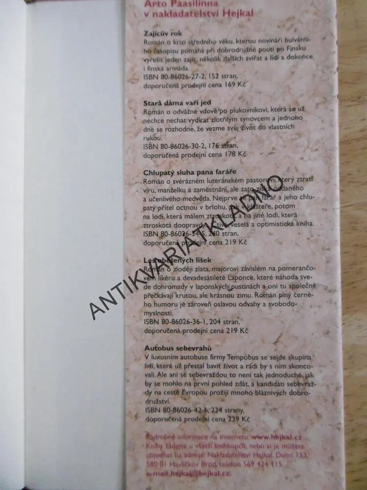 VLČÍ LÉTO LAPONSKÉHO MLYNÁŘE, ARTO PAASILINNA, **an
