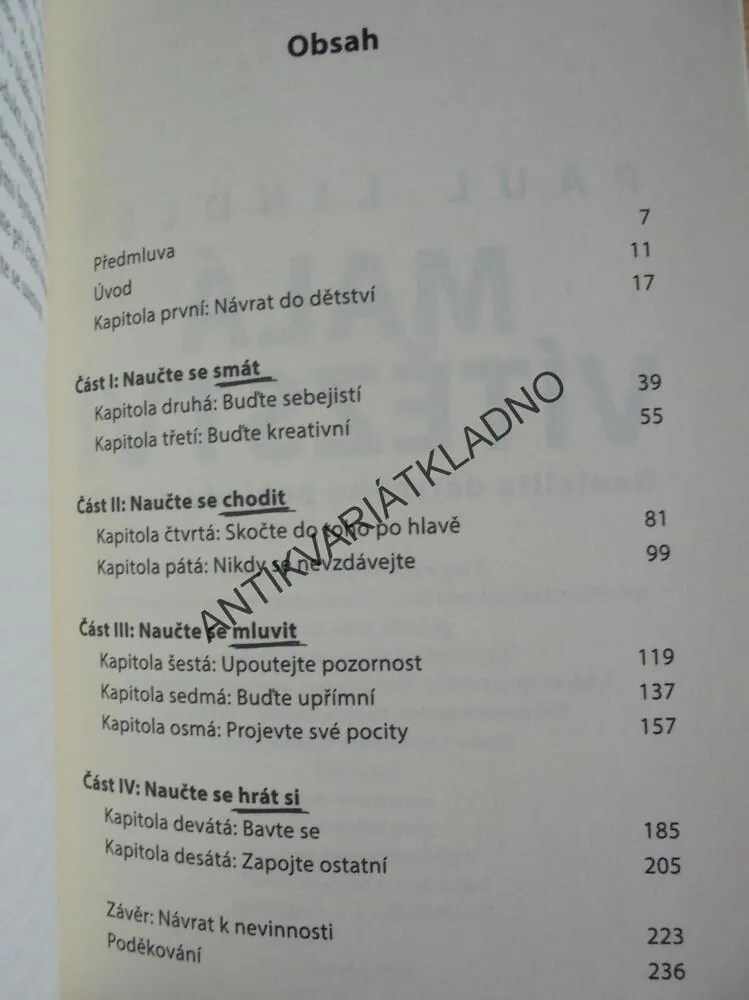 MALÁ VÍTĚZSTVÍ,GENIALITA DĚTSKÉHO POHLEDU,LINDLEY