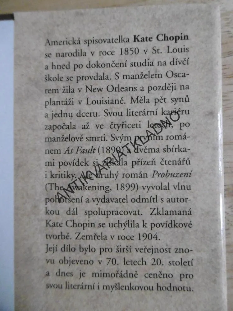 PROBUZENÍ, KATE CHOPIN, **an