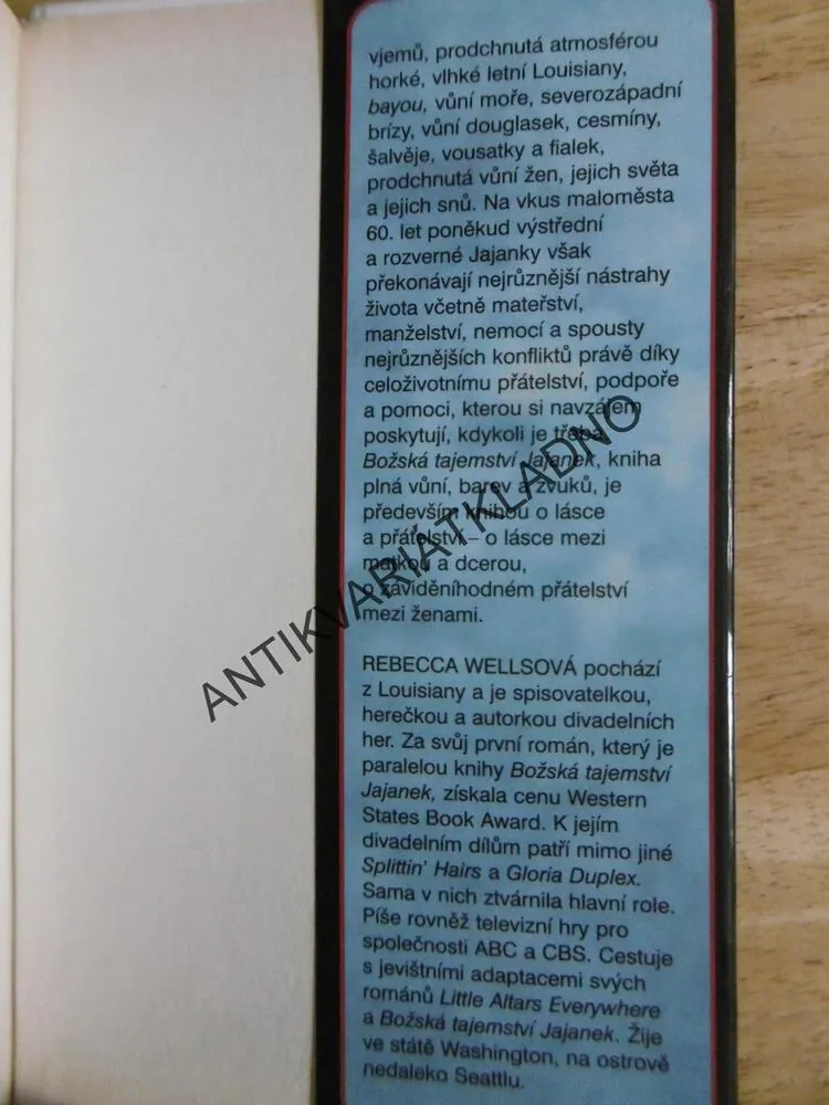 BOŽSKÁ TAJEMSTVÍ JAJANEK, REBECCA WELLSOVÁ, **an
