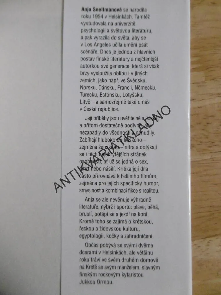 OBCHOD S MAZLÍČKY, ANJA SNELLMANOVÁ, **an