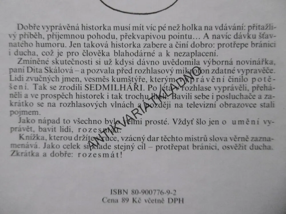 VELKÁ KNIHA SEDMILHÁŘŮ, ZDENĚK JIROTKA, KALINA, VLČEK, OSVALD, OTČENÁŠEK, AJ. **an