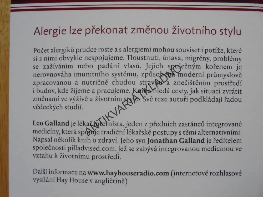 JAK PŘEKONAT ALERGIE, LEO GALLAND,POSÍLENÍ IMUNITY, **an