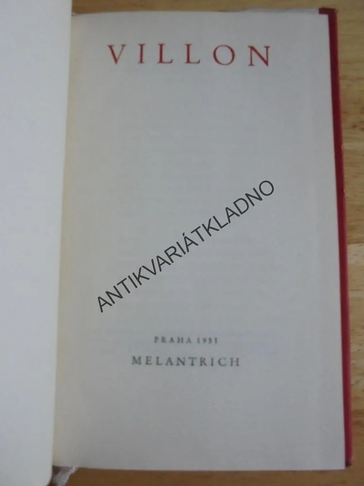 VILLON, BALADA , 1951