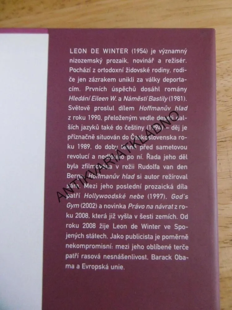 PRÁVO NA NÁVRAT, LEON DE WINTER, **an