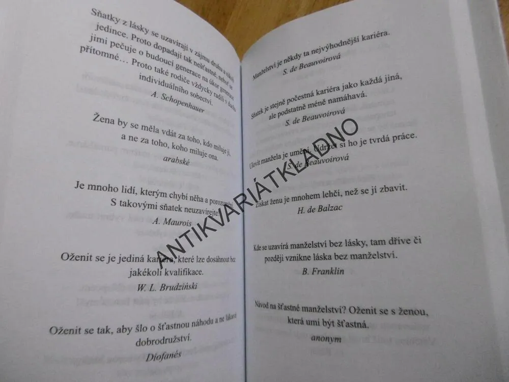 MOUDROST A VTIP V LÁSCE, MANŽELSTVÍ A SEXU, **an