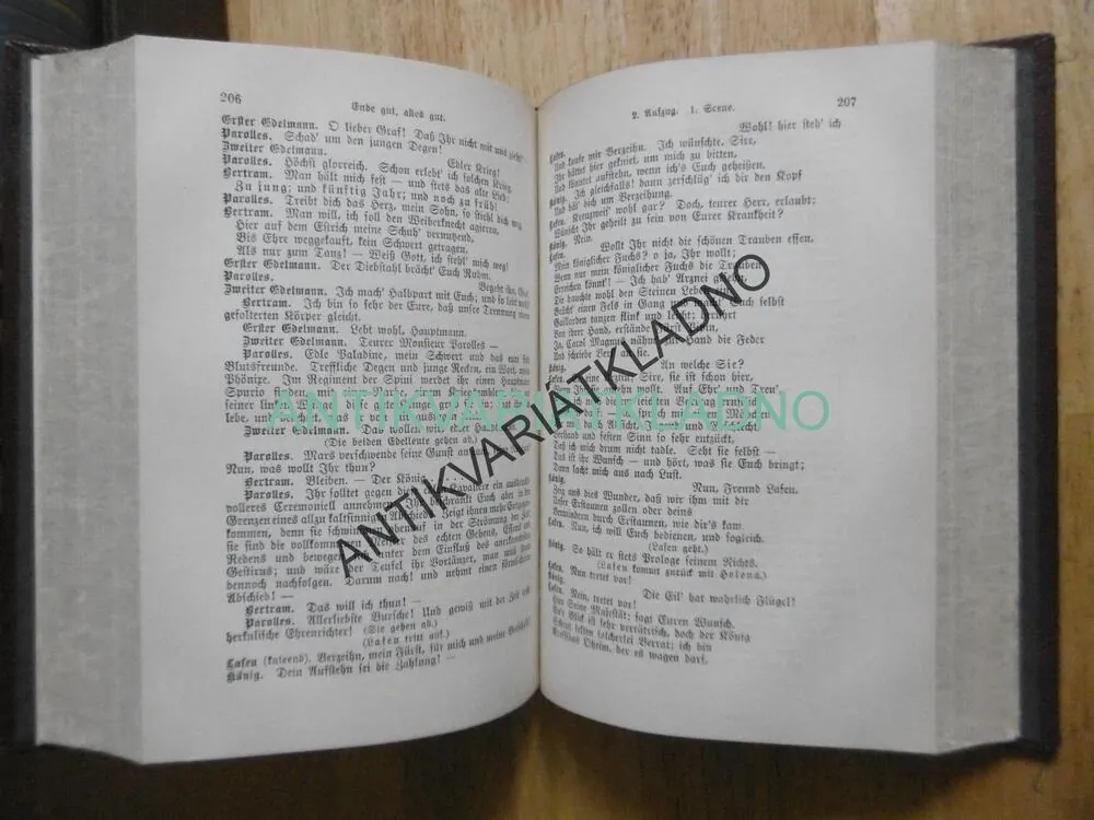 SHAKESPEARE, JEHO PRÁCE, NĚMECKY, **an