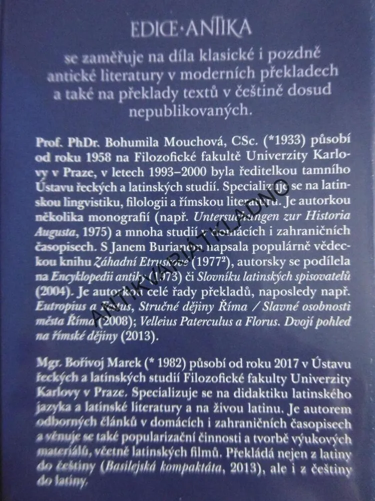 PAULUS OROSIUS, DĚJINY PROTI POHANŮM, BOHUMILA MOUCHOVÁ, **an