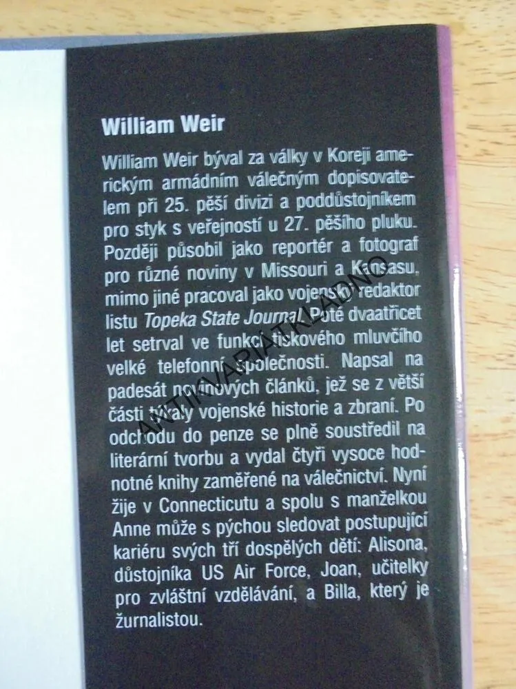 BITVY,KTERÉ ZMĚNILY SVĚT, WILLIAM WEIR, VÁLKA, **an