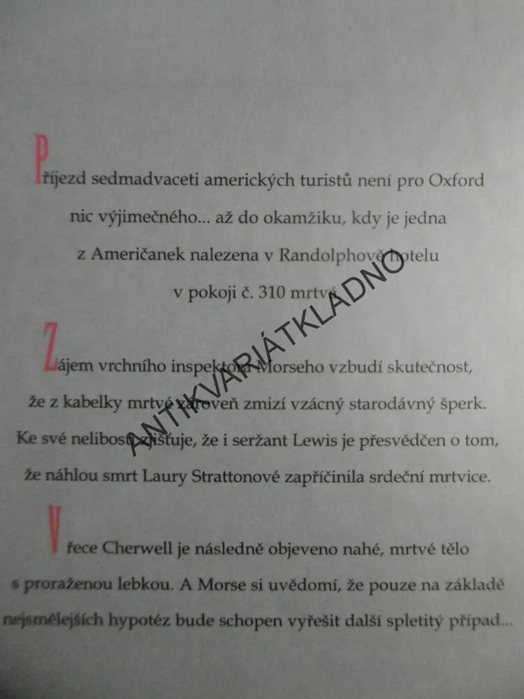 TEN ŠPERK BYL NÁŠ, PŘÍPAD INSPEKTORA MORSE,COLIN DEXTER, **an