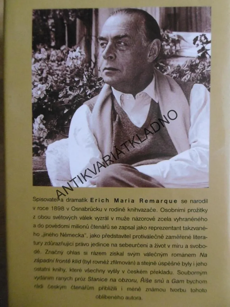 ŘÍŠE SNŮ GAM, ERICH MARIA REMARQUE, **an