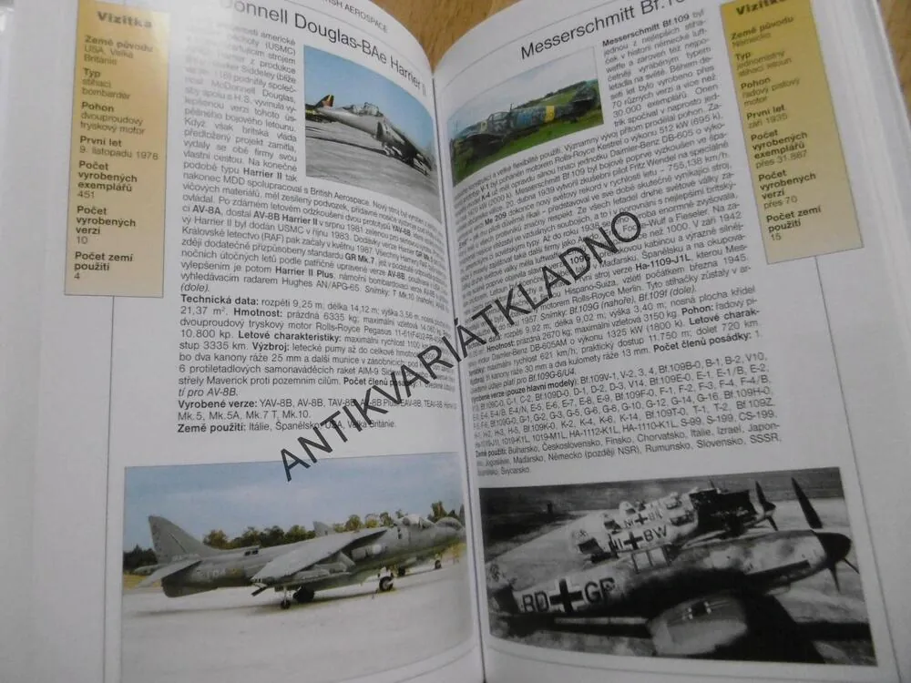 LETADLA, NEJVÝZNAMNĚJŠÍ I HISTORICKÉ TYPY, **an