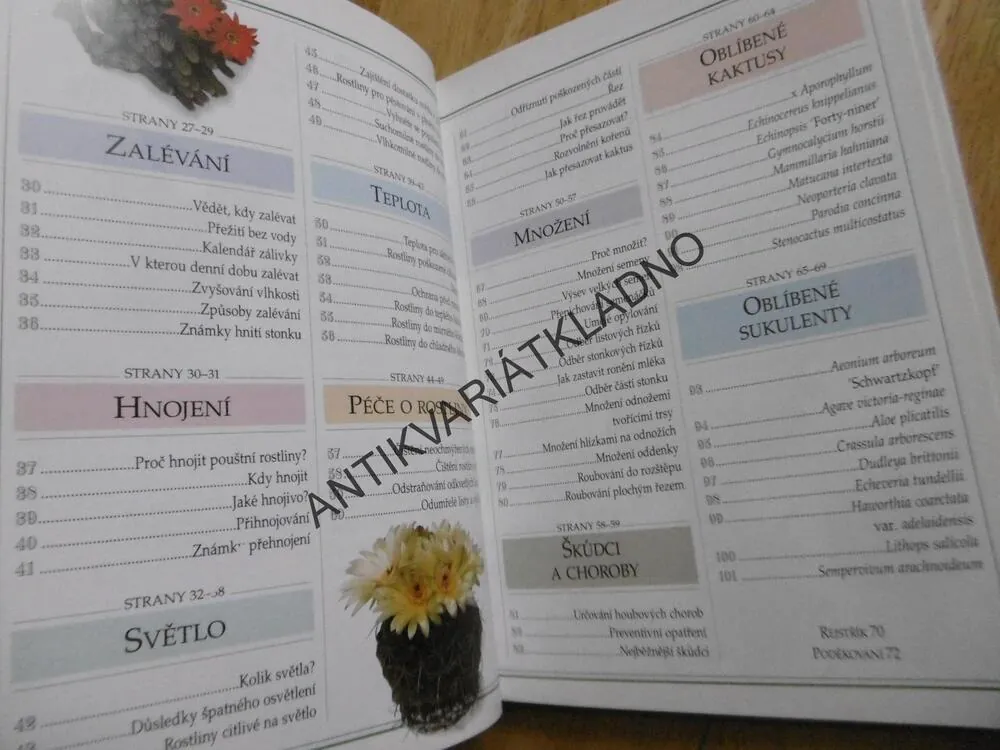 KAKTUSY A SUKULENTY, 101 PRAKTICKÝCH RAD, **an