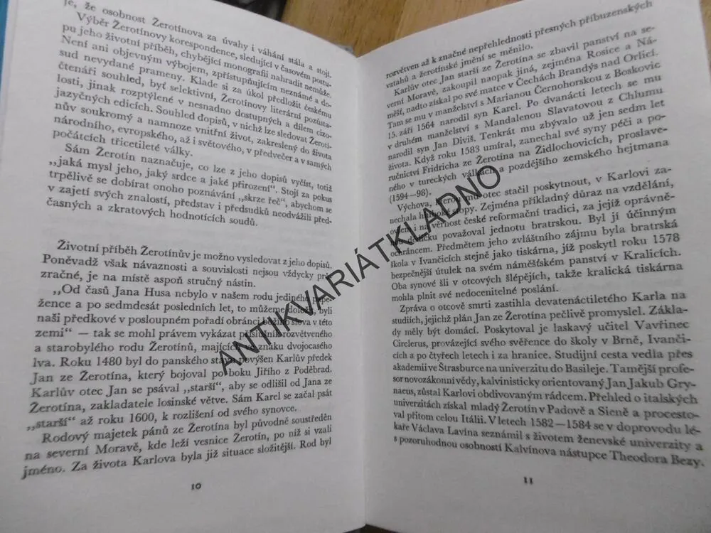 KAREL STARŠÍ ZE ŽEROTÍNA Z KORESPONDENCE, **an