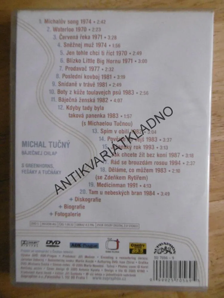 MICHAL TUČNÝ, BÁJEČNÝ CHLAP, DVD FILM HUDBA