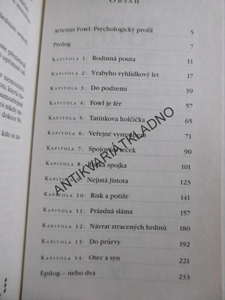 ARTEMIS FOWL, OPERACE ARKTIDA, EOIN COLFER, **an