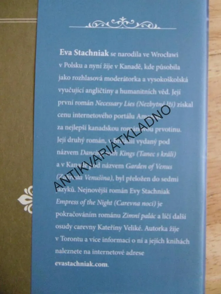 CAREVNA NOCI, EVA STACHNIAK, ROMÁN O KATEŘINĚ VELIKÉ, **an