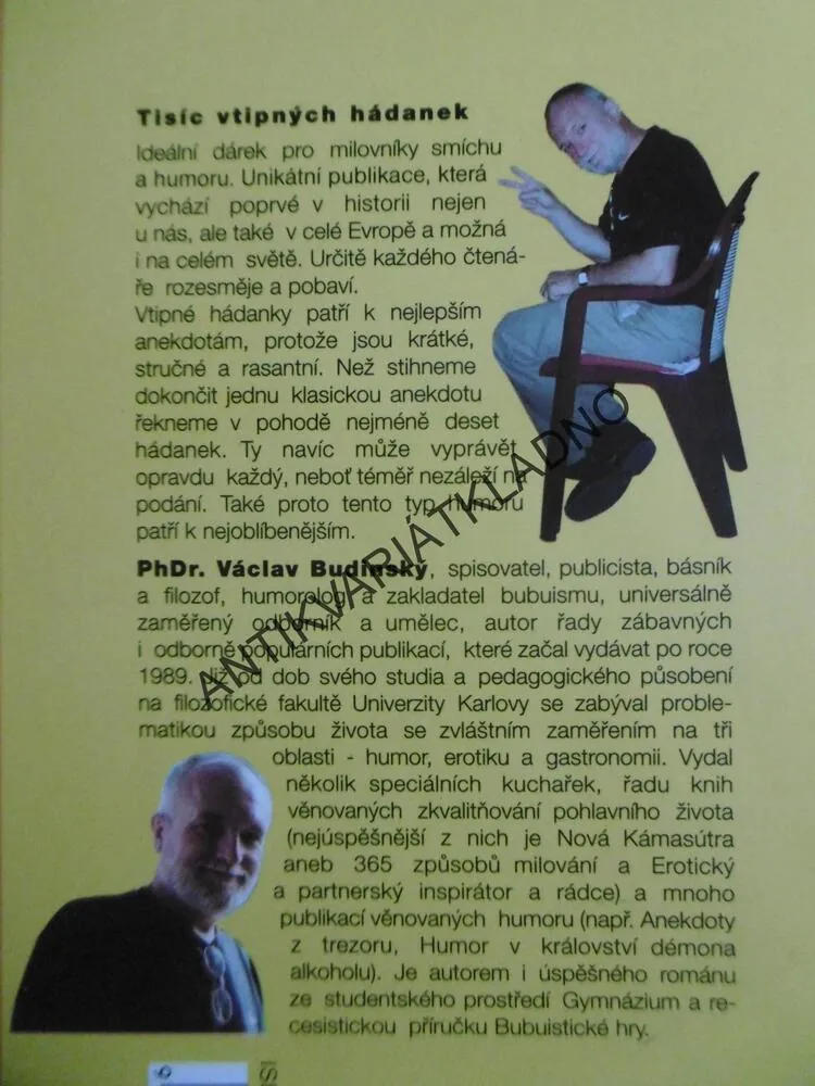 TISÍC VTIPNÝCH HÁDANEK, VÁCLAV BUDÍNSKÝ, **an