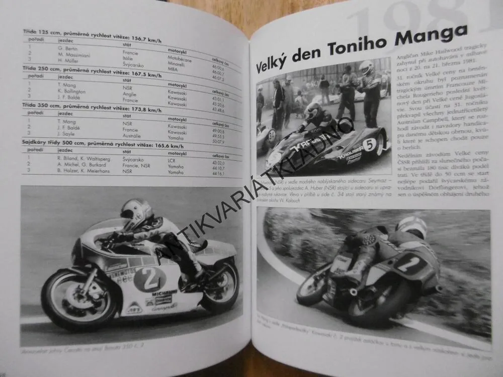 HISTORIE MOTOCYKLOVÝCH ZÁVODŮ OD R. 1950 DO SOUČASTNOSTI, ZDENĚK ZAVŘEL, **an