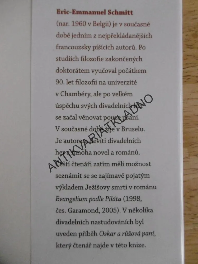 OSKAR A RŮŽOVÁ PANÍ, NOEMOVO DÍTĚ, PAN IBRAHIM A KVĚTY KORÁNU,ERIC-EMMANUEL SCHMITT, **an