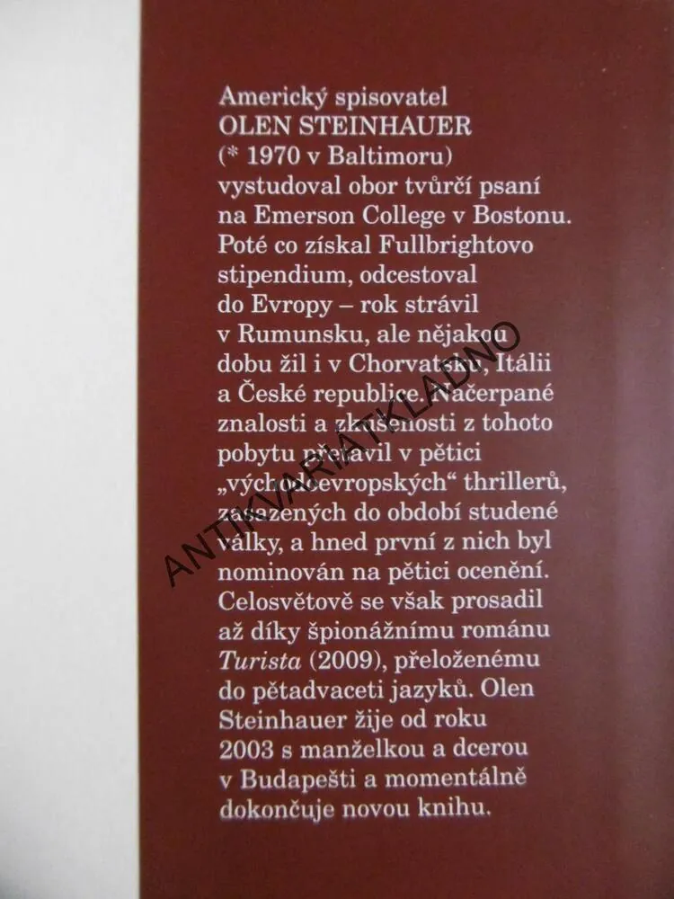 AMERICKÝ ŠPION, OLEN STEINHAUER, **an