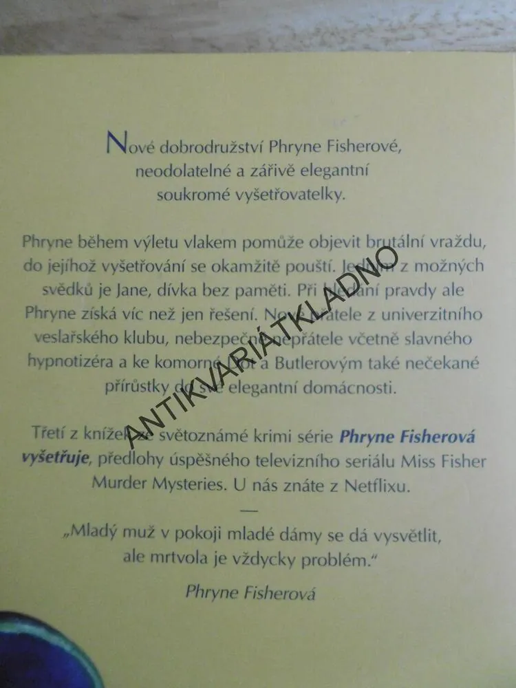 VRAŽDA VE VLAKU DO BALLARATU, KERRY GREENWOODOVÁ, **an
